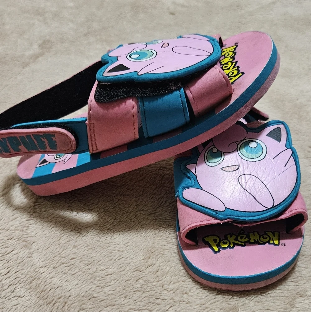 Pokemon Jigglypuff Kids Sandals - Pink and Blue
